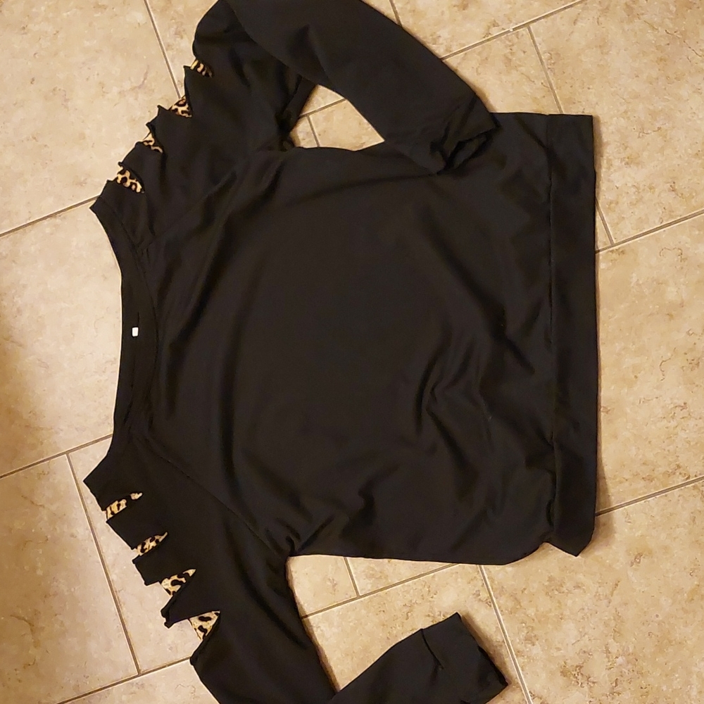 Black off the shoulder top